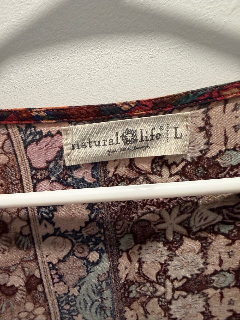 Natural Life Tiered Midi Dress - Brown Multi - Picture 2 of 3
